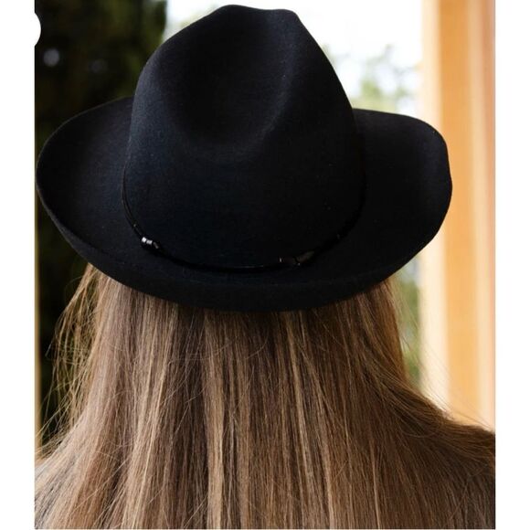 Travaux Unisexe Wool  TRAVAUX EN COURS
Fedora Hat in Black ~ Size 58 main image 4